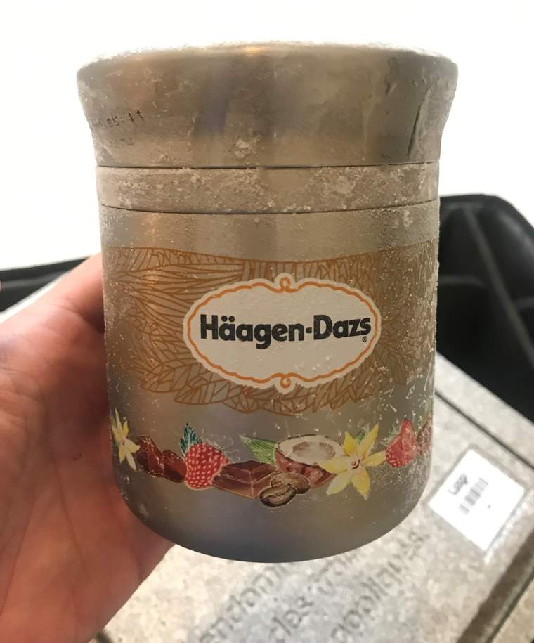 The reusable Haagen Dazs container